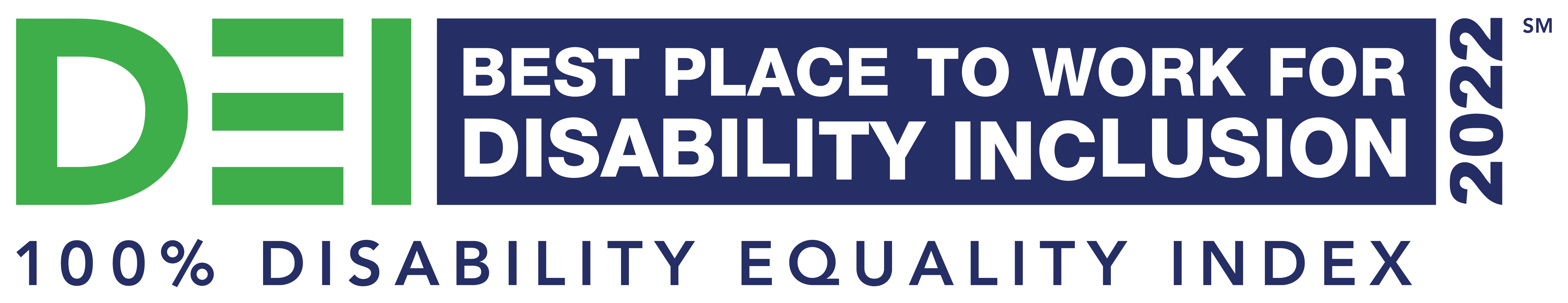 logo for DEI best place to work for disability inclusion