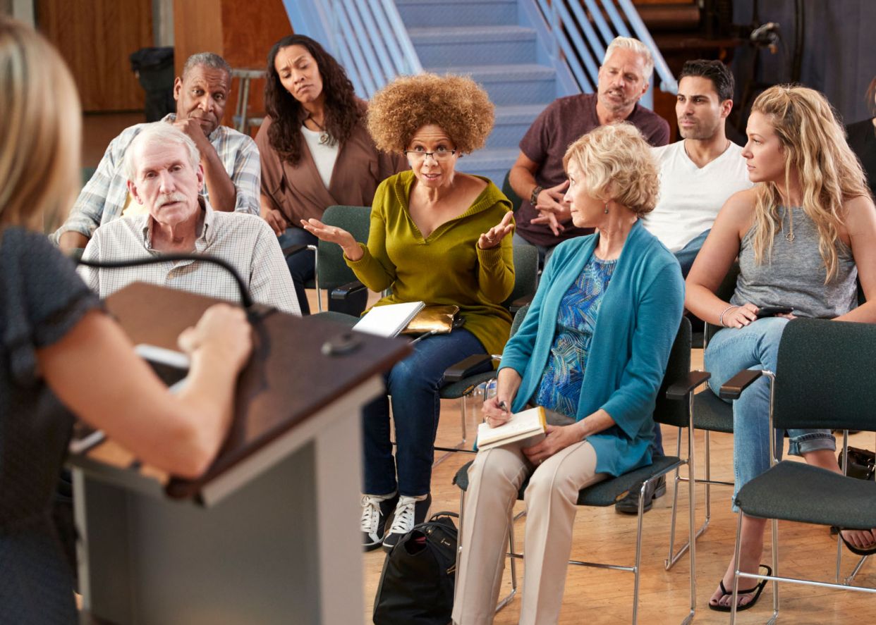 community meeting discussion community center