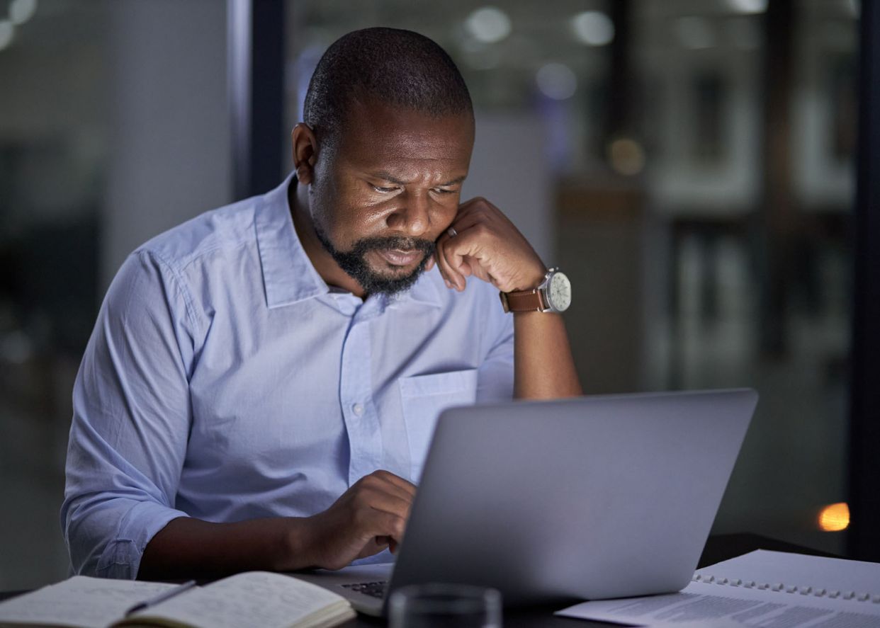 cybersecurity techie doing information security assessment